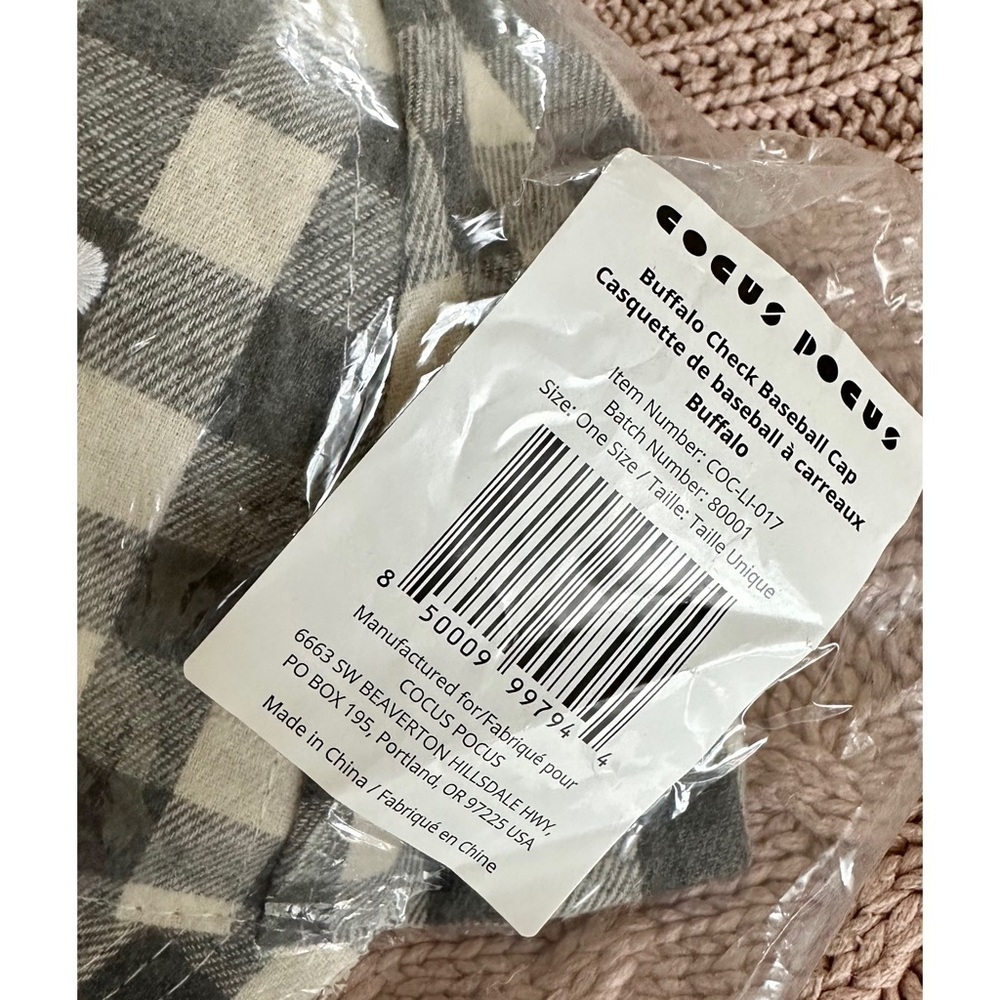 NWT Cocus Pocus Buffalo Check baseball hat - Picture 3 of 3